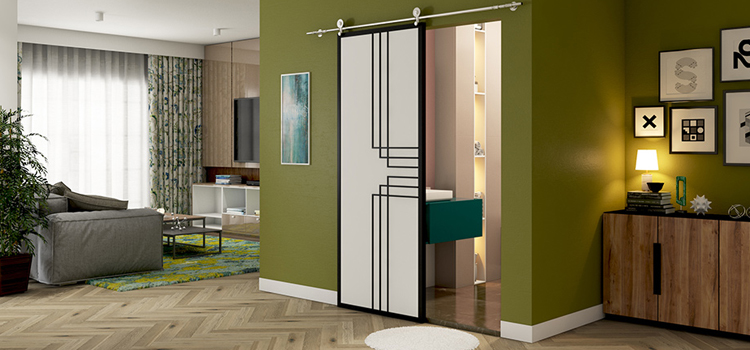 sliding bathroom door installation in Olivehurst